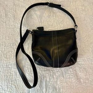 Coach Black Leather Crossbody Bag